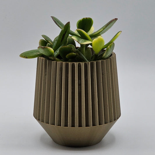 Pleated Planter, Champagne- 4 Inch