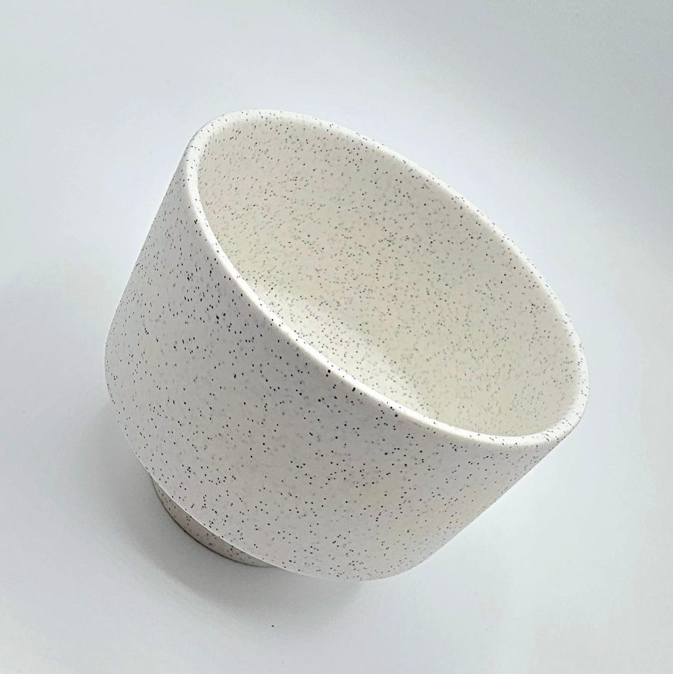 Speckle Footed Pot - White Small